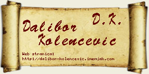 Dalibor Kolenčević vizit kartica